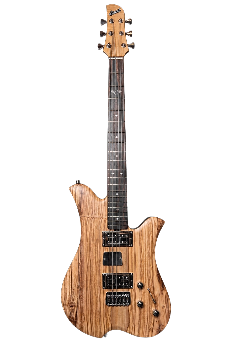 Art of Nature baritone in olive wood by Bacci Guitars